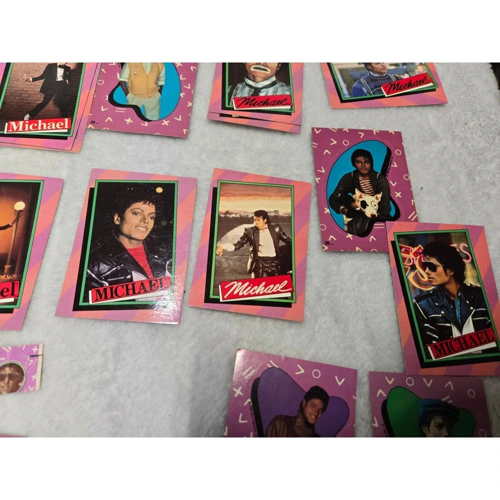 Vintage 1984 Michael Jackson Trading Cards & Stickers Lot Thriller Era Topps MJJ